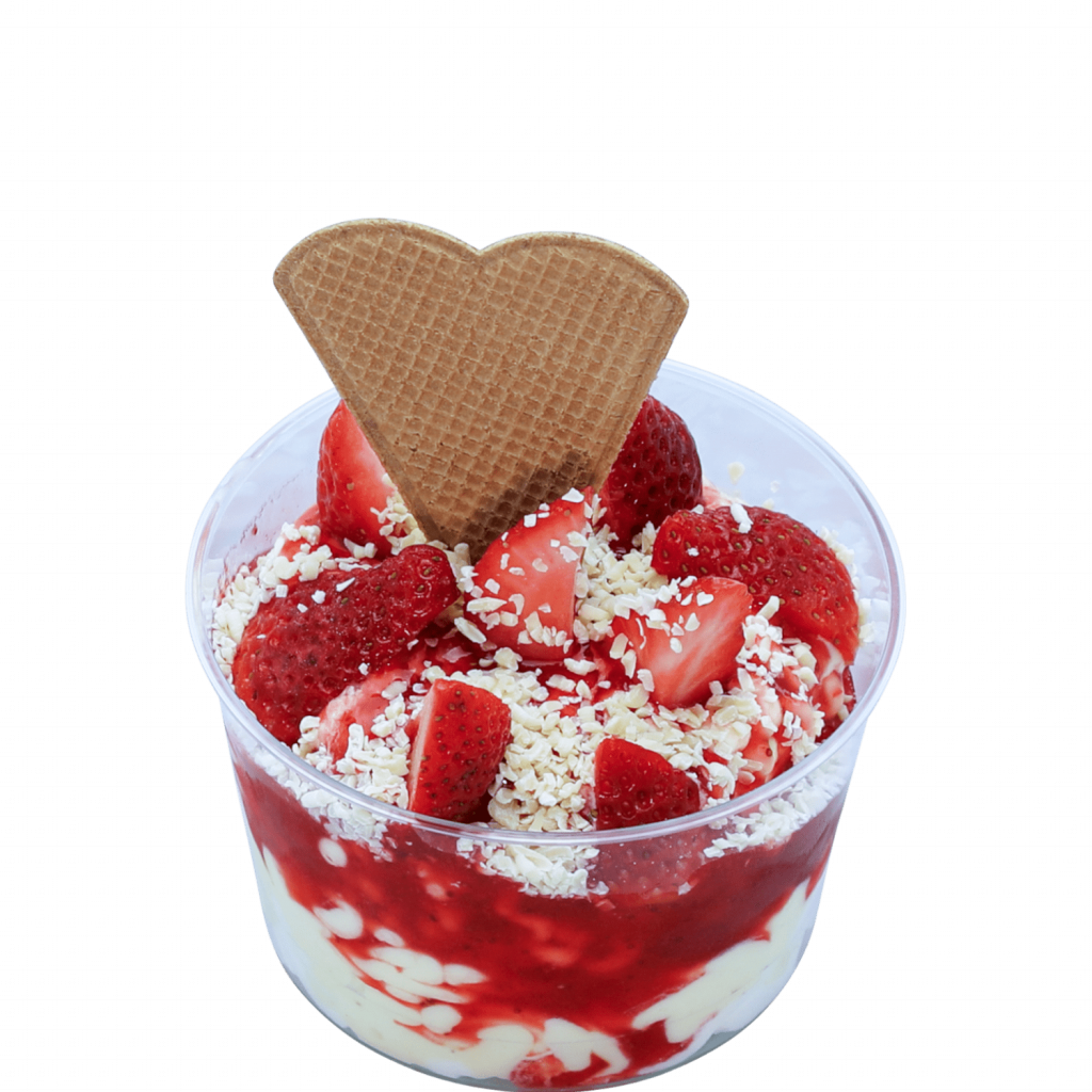 Spaghetti-Erdbeer-Becher